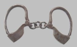 Tower handcuff with the patent stop
